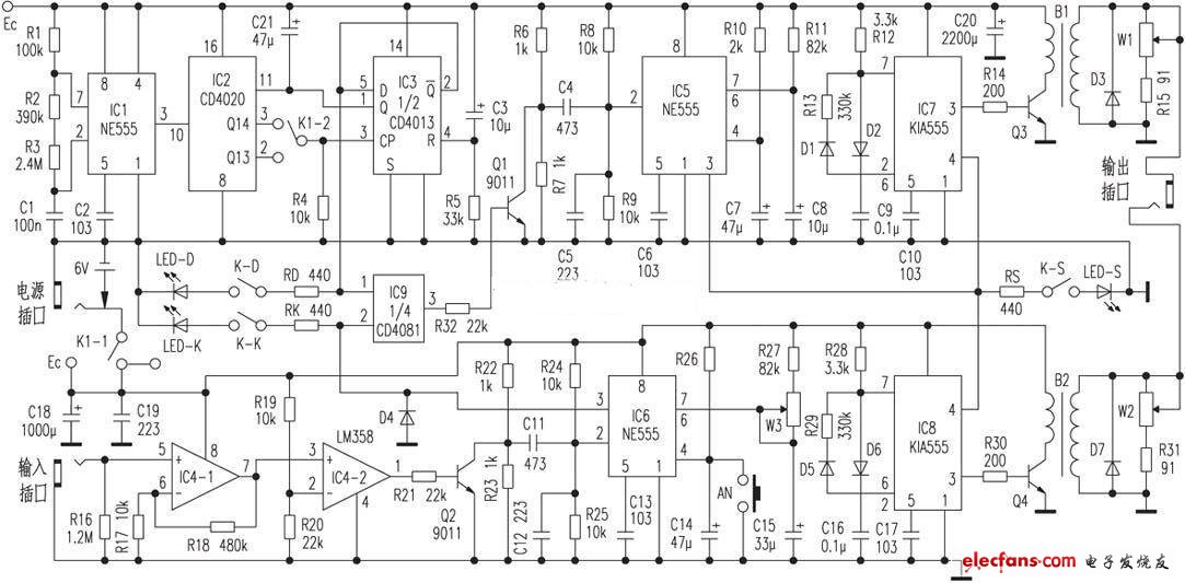 TGQH9203阻肺康復器電路