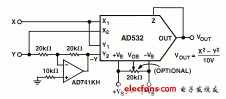 模擬平方計算器電路