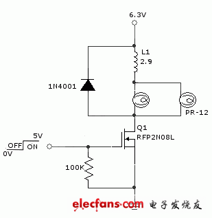 繼電器電源保護電路原理圖