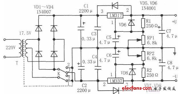 兩用可變直流穩壓電源電路制作