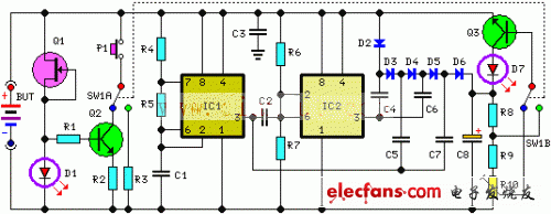 自供電快速電池測試儀原理圖