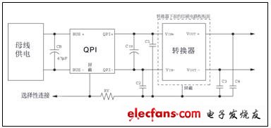  有源濾波器 (QP1) 與 DC-DC 轉換器連接圖