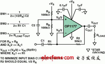 Analog Devices:單電源反相輸入放大器正確的退耦電路