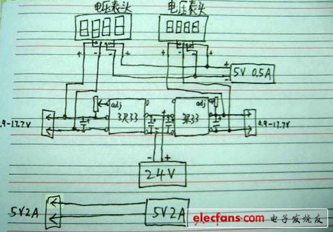 各種電壓表頭的接線法可能不一樣，詳見電壓表頭的說明書。