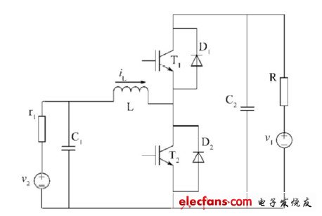 圖3 雙向DC-DC 變換器主電路