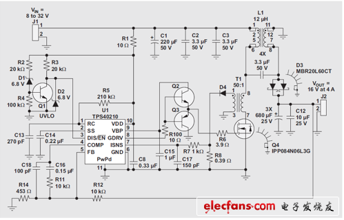 使用耦合電感的 SEPIC（4A 時(shí) 16V）