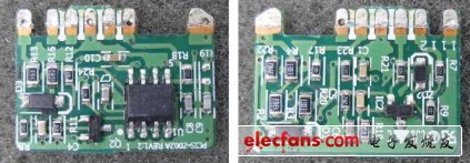 電路板內(nèi)置了一個變壓器，幾個電容器和一個功率晶體管