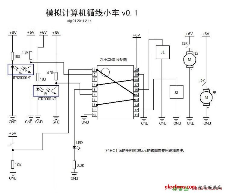 機器人制作：模擬計算機循線小車