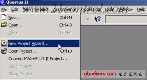 運行QuatrusII軟件（以下簡稱Q2），建立工程，FileàNew Project Wizad