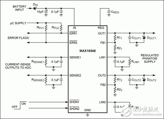 圖1. MAX16948典型應用電路