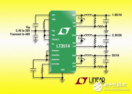 Linear推出降壓型開關穩壓器LT3514