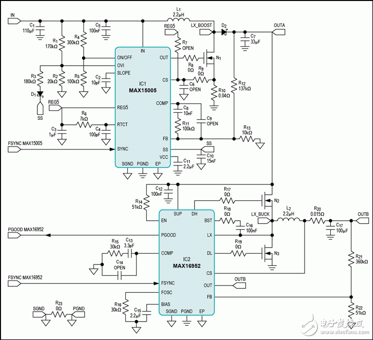 圖2. 開關電源原理圖。