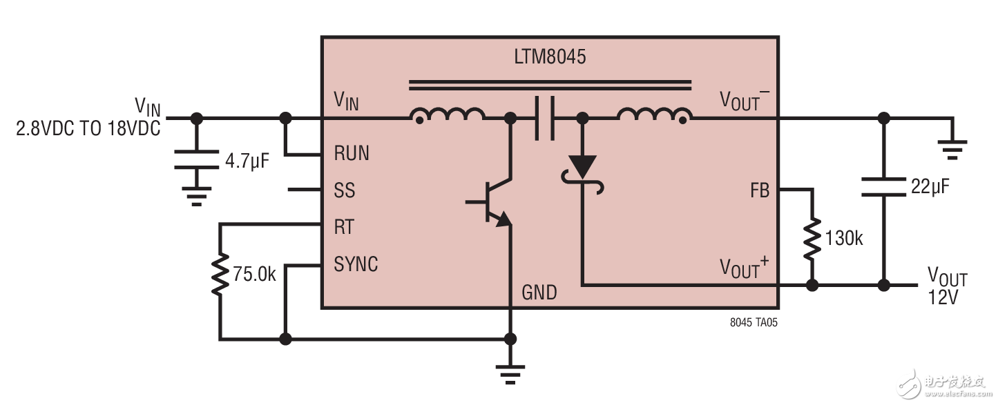 12V SEPIC Converter LTM8045 12V SEPIC 轉(zhuǎn)換器