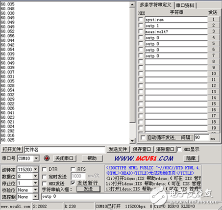 IT6874A測量LED燈參數：60V/20mA 用時約150ms