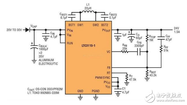 電壓過低情況下的 24V 工業軌恢復器