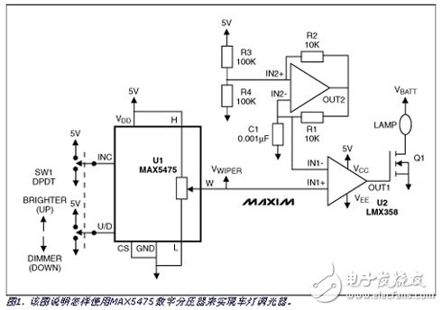 基于數字分壓器的車燈調光節能設計方案