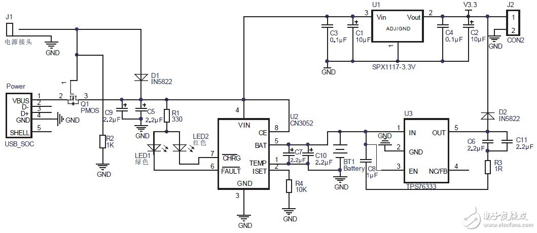 電路圖天天讀（23）：便攜式設備充電電源電路設計