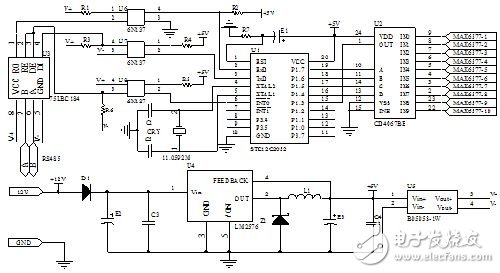 煤礦主排水泵房溫度監測系統電路設計