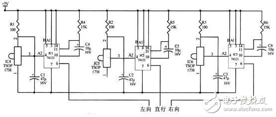 基于AT89C52自動追蹤紅外線源機器人電路設計