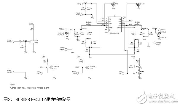 基于ISL8088高效2.25MHz降壓電源電路設計