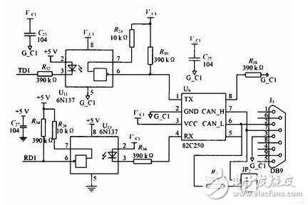 剖析LPC2119的USB-CAN連接器電路設計方案