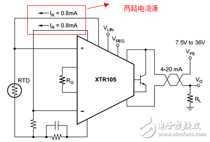  XTR105應用電路圖