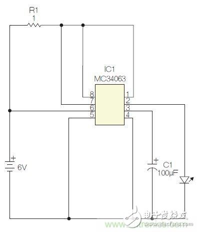 圖1：閃光燈標(biāo)電路圖。