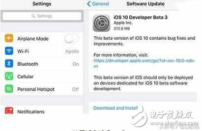 蘋果iOS10.3，APFS文件系統(tǒng)，16G版本的福星