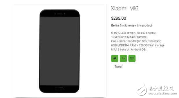 還沒開發布會 小米6就配置曝光在海外開售了?