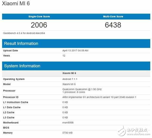 小米6的6G內(nèi)存竟然不敵三星S8？ 跑分數(shù)據(jù)相差無幾