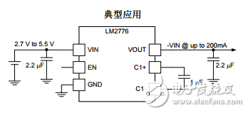 LM2776開關電容反相器