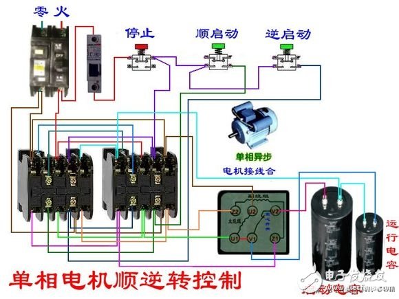 單相電機的電容接線方法圖解