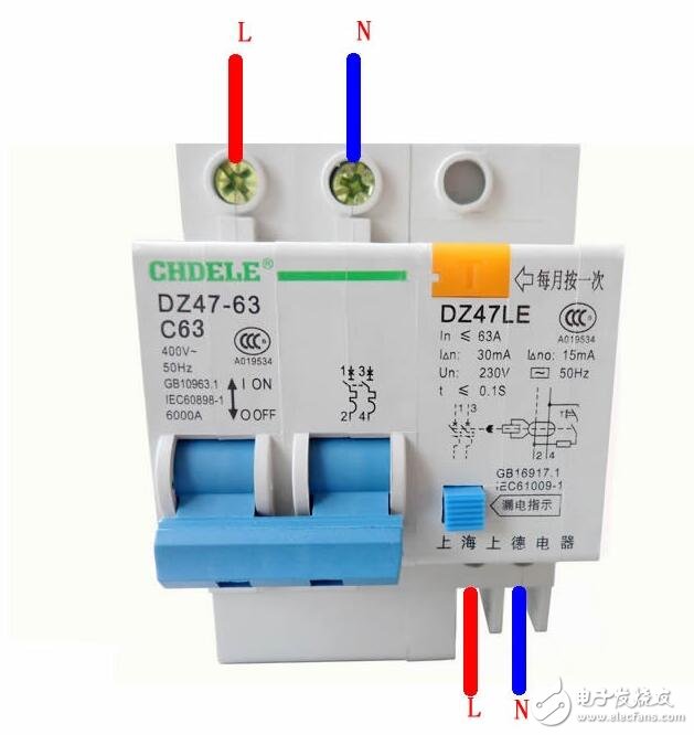 家用漏電斷路器如何選擇？家用漏電斷路器接線圖_家用2P漏電保護器接線圖解析