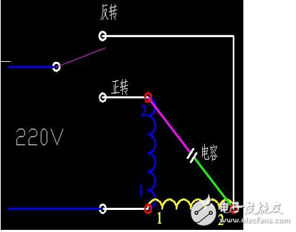 單相電機接線圖實物圖_單相電機正反轉(zhuǎn)接線圖_單相電機繞組接線圖