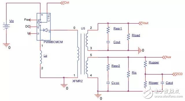 為初級端調節反激式轉換器建立一個平均模型