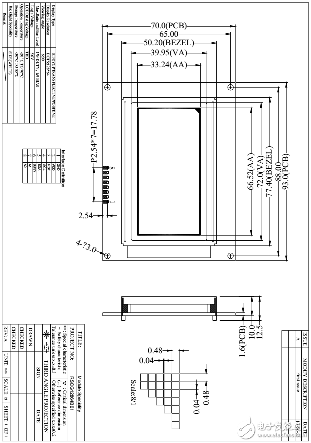 Arduino uno驅(qū)動(dòng)I2C接口12864LCD屏幕程序及使用手冊(cè)