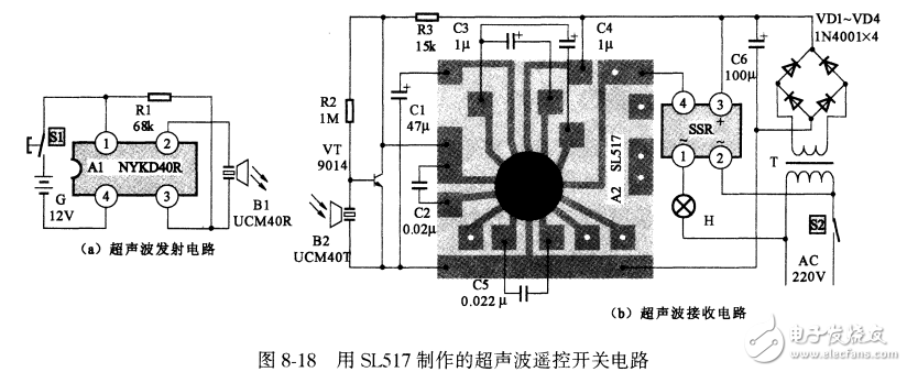 基于SL517超聲波遙控開關(guān)電路設(shè)計