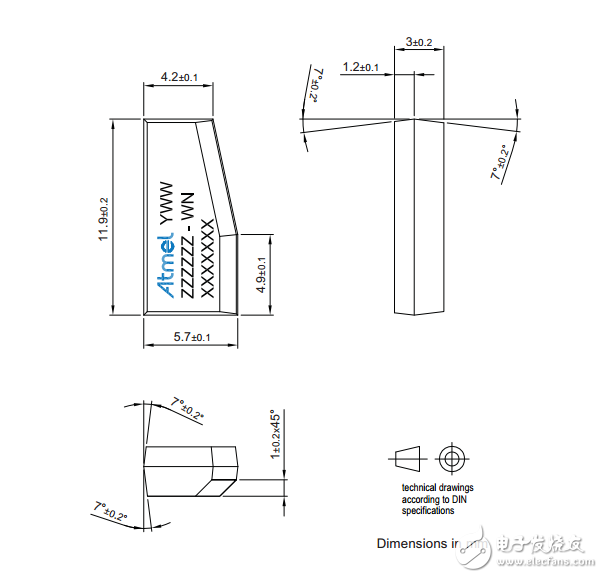 ata5577m1330c-ppmy讀/寫LF RFID識(shí)別應(yīng)答器125khz數(shù)據(jù)表