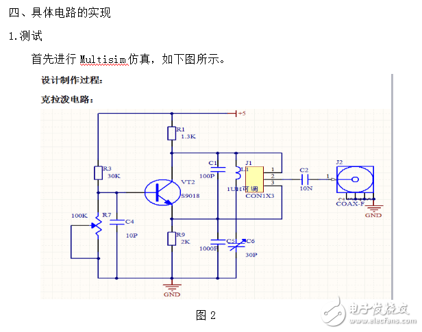 30MHZ克拉潑振蕩器 課程設(shè)計