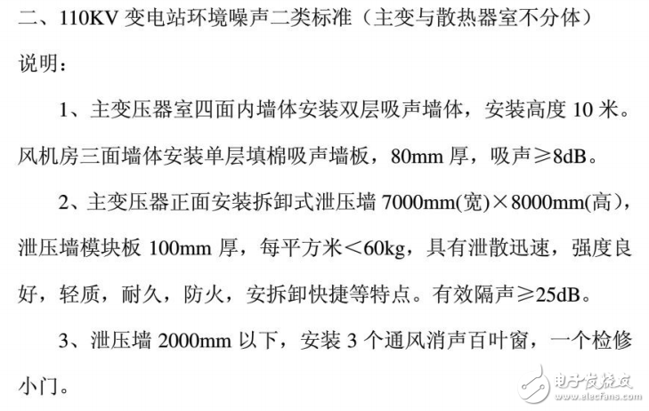 110KV變電站泄壓降噪的設計方案