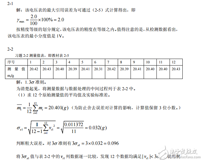 傳感器與電測技術第2章習題與思考題參考答案