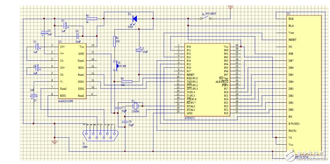 lcd12864與單片機連接圖