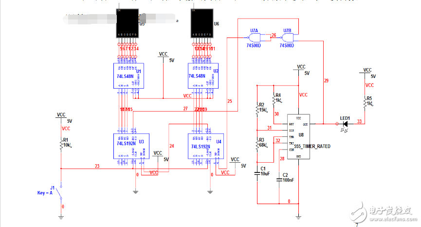 74ls148做八路搶答器