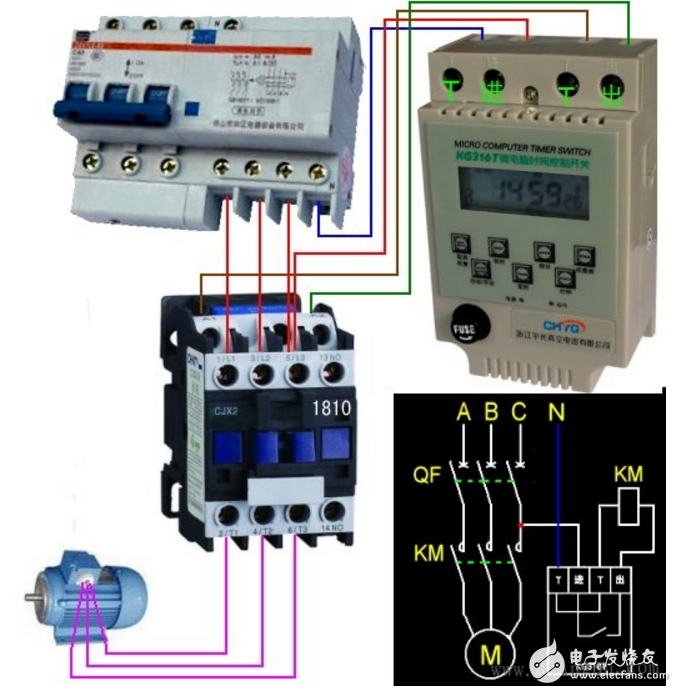 微電腦時控開關接線圖