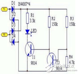 兩個9014三極管簡易開關電路分析