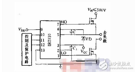 ir2110應用的典型連接圖