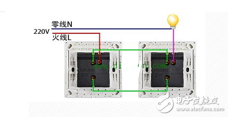 單聯雙控開關,單聯雙控開關原理接線圖解