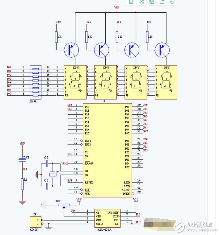 單片機(jī)和ADC0832的AD模數(shù)轉(zhuǎn)換