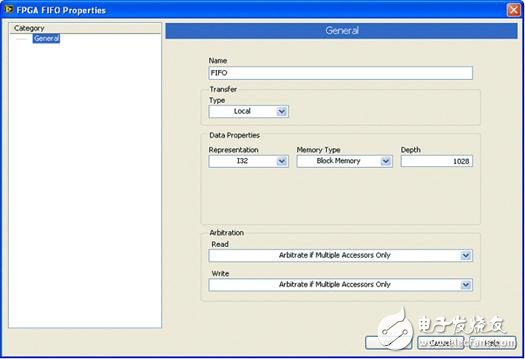 圖18. NI LabVIEW FPGA中的FIFO配置