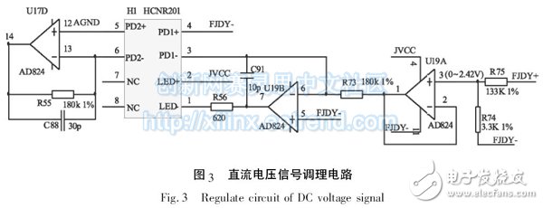 圖3 直流電壓信號(hào)調(diào)理電路